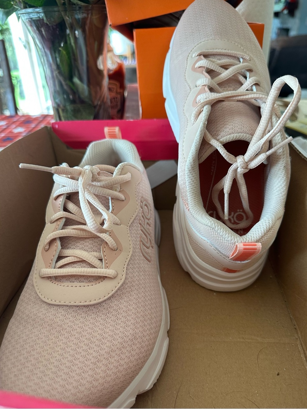 Ryka Women's Pale Pink Athletic Sneakers